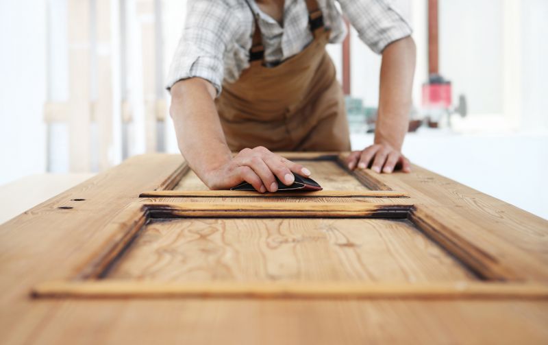 Wood Door Staining detail