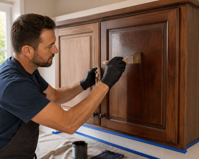 Wood Cabinet Staining in Indianapolis, IN